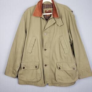 Bob Timberlake Men's Size XL Cotton Chore Jacket Beige Utility Barn Coat Cowboy